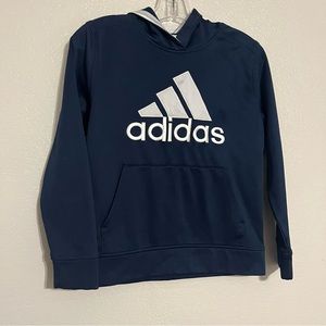 Adidas Blue Pullover Hoodie Size Medium